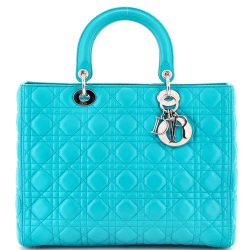 Lady Dior Bag Cannage Quilt Lambskin Large
