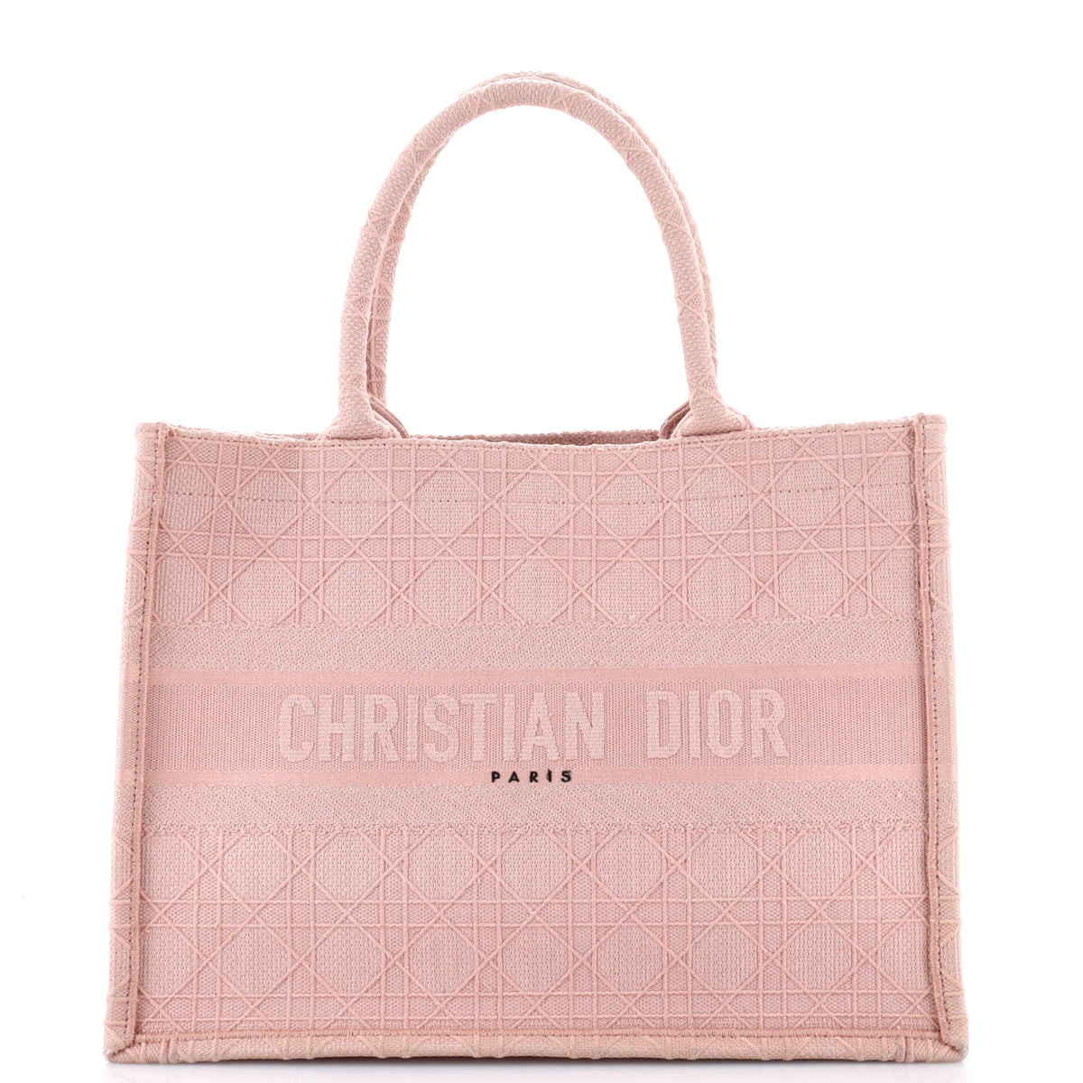 Christian Dior Book Tote Cannage Embroidered Canvas Medium
