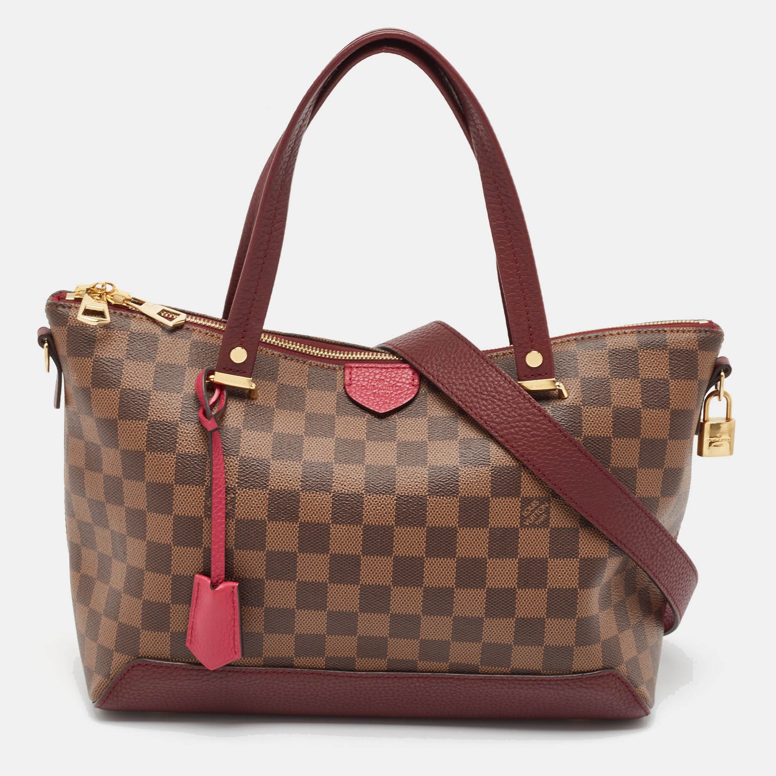 Louis Vuitton Fuchsia Damier Ebene Canvas Hyde Park Tasche