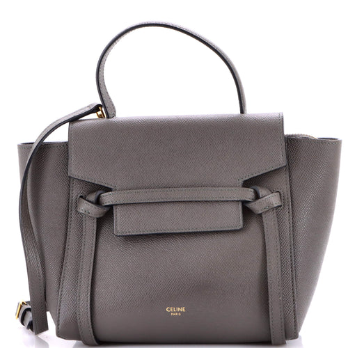 CELINE Belt Bag Textured Leather Nano