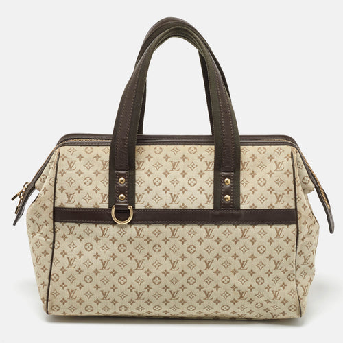 Beige/Brown Monogram Mini Lin Canvas Josephine GM Bag
