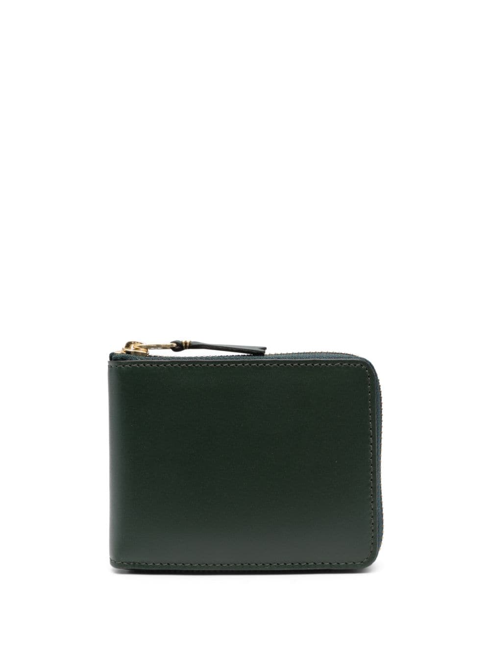 Comme Des Garçons Women's Luxury Leather Zip Wallet in Green | Size UNICA | SA7100