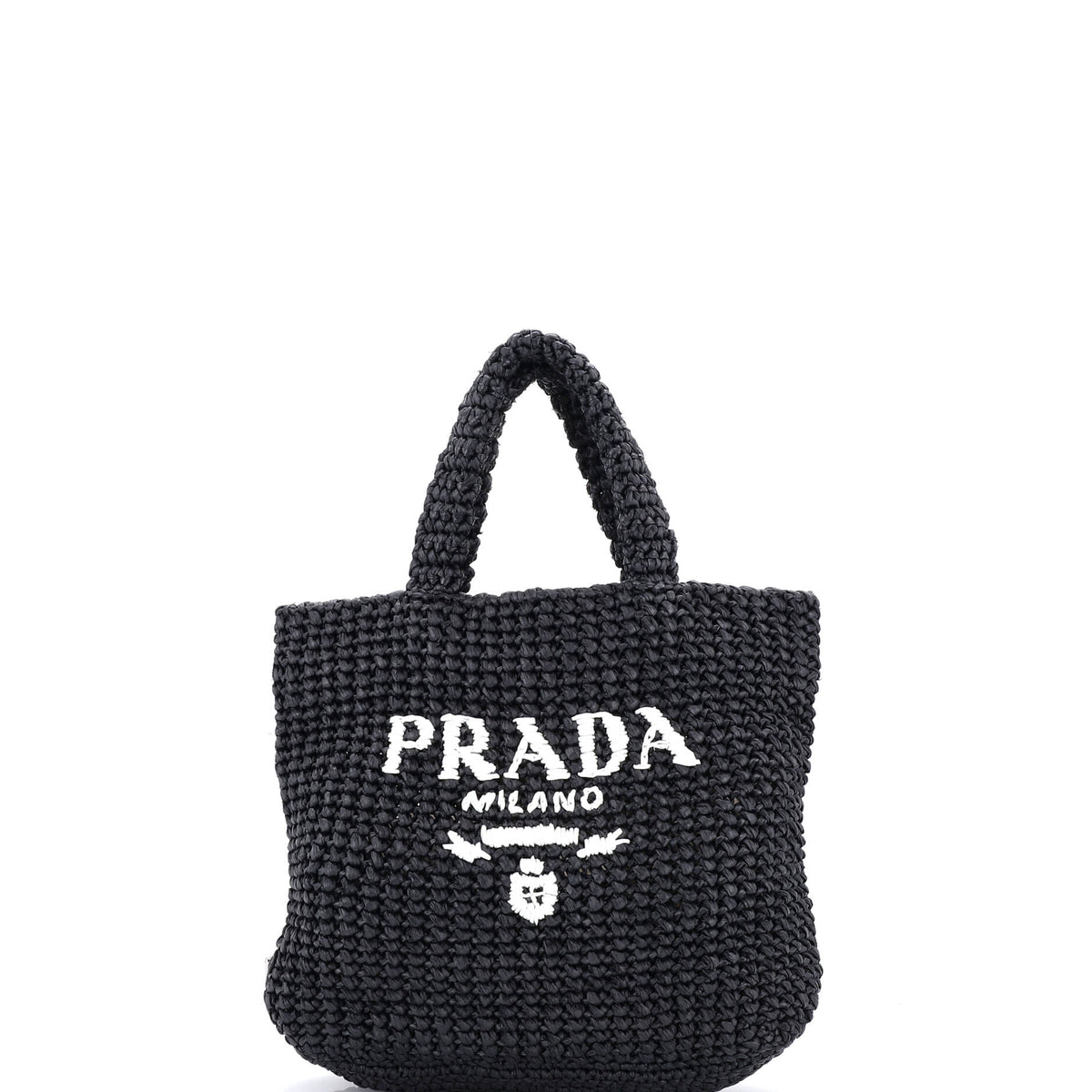 Prada PRADA Logo Tote Raffia Small