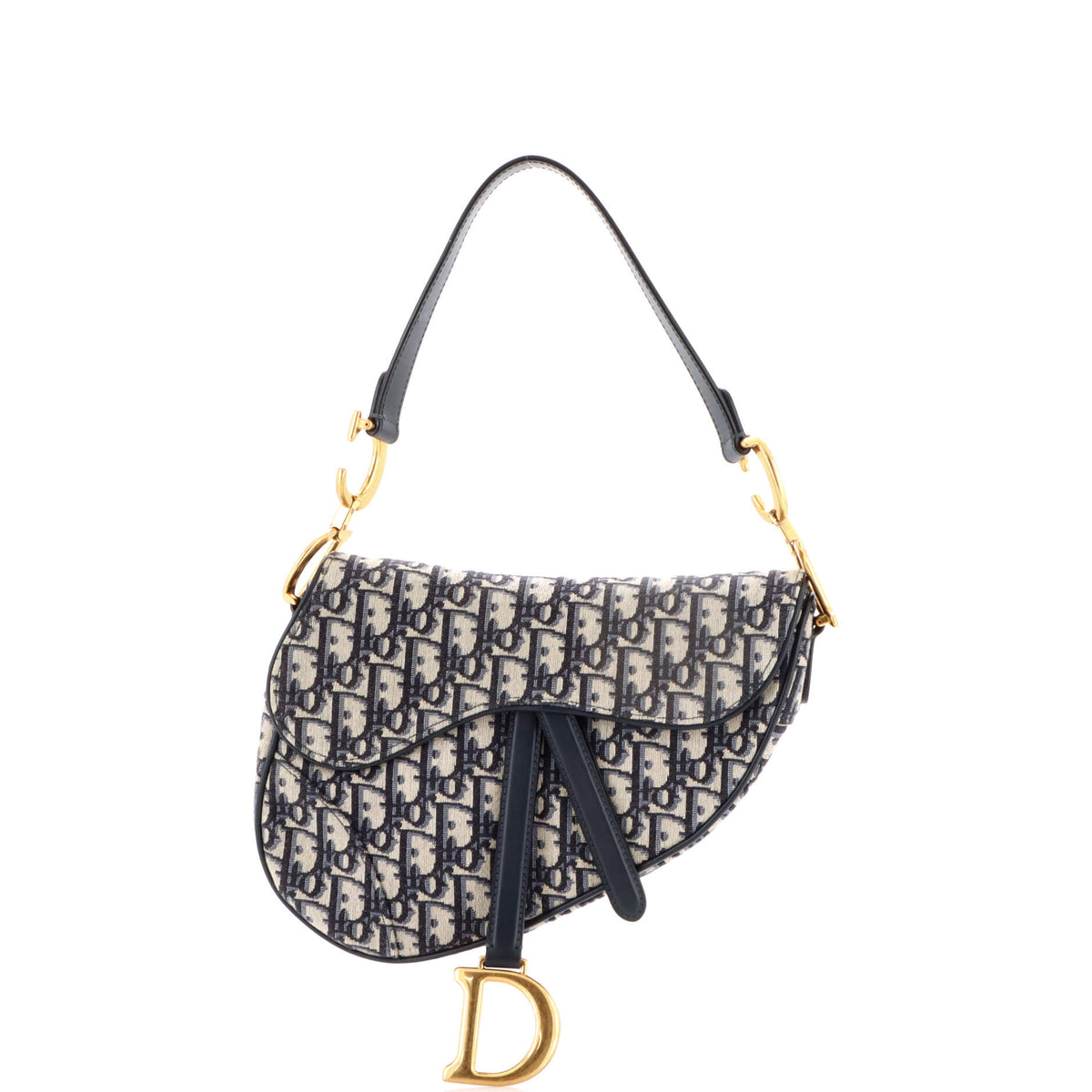 Christian Dior Saddle Handbag Oblique Canvas Medium