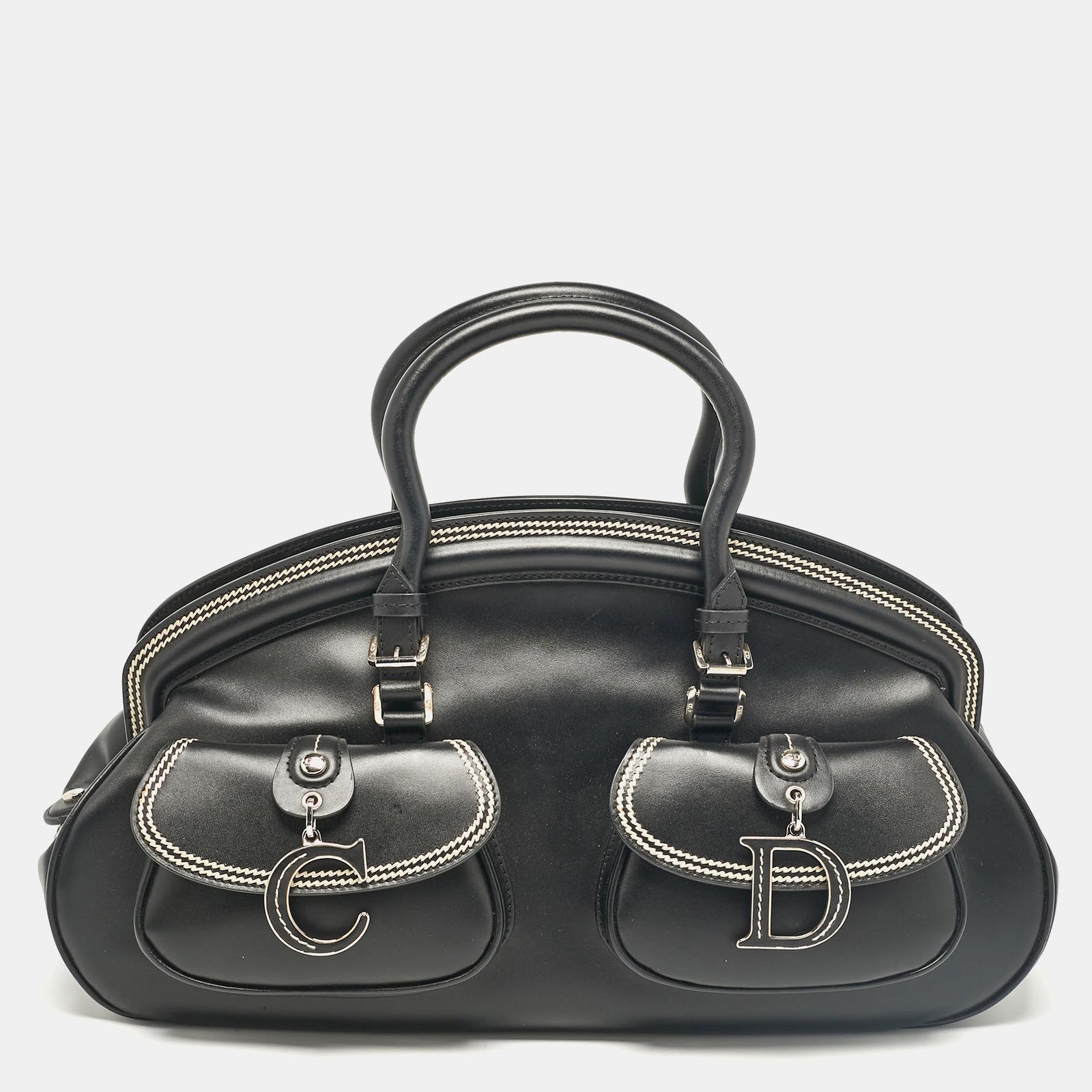 Dior Schwarze Detektivtasche aus Leder