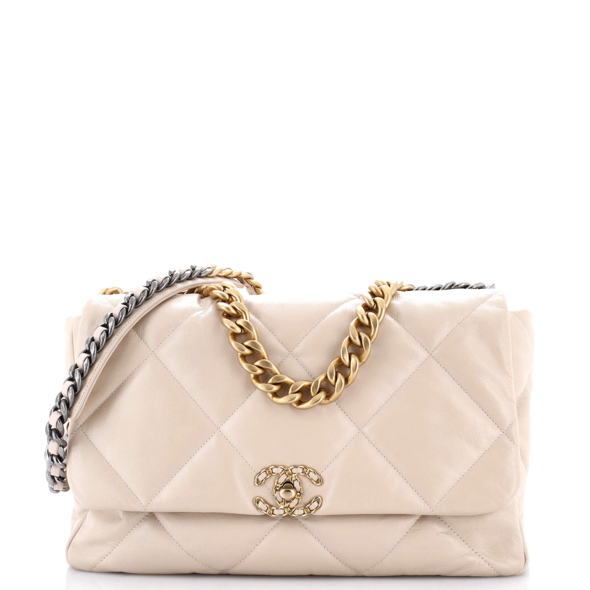 Chanel CHANEL 19 Flap Bag Quilted Leather Maxi