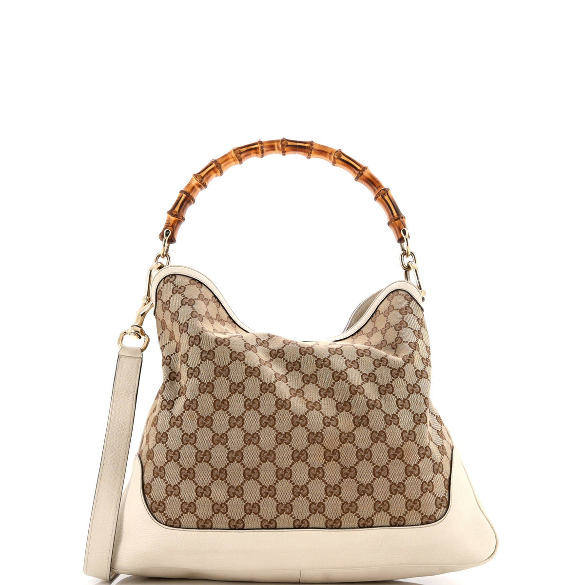Gucci GUCCI Diana Bamboo Shoulder Bag GG Canvas Medium