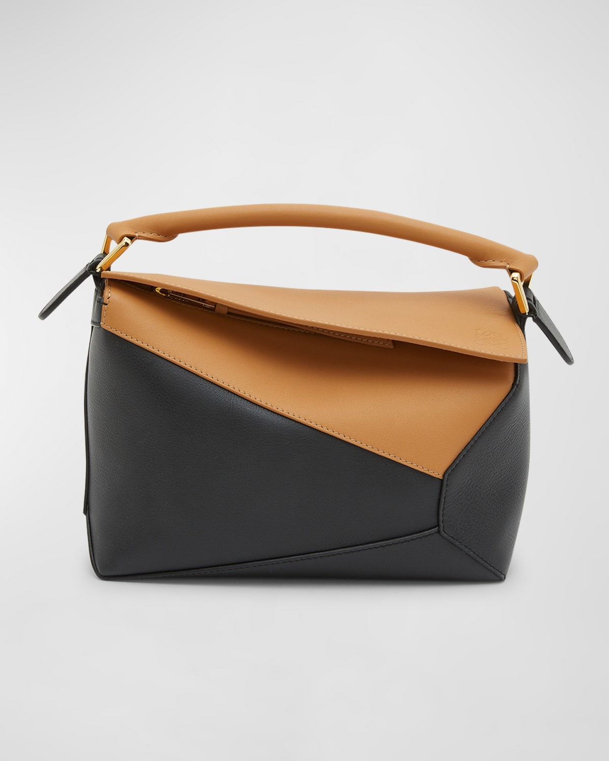 Loewe Puzzle Edge Small Top-Handle Bag in Bicolor Leather