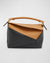 Puzzle Edge Small Top-Handle Bag in Bicolor Leather