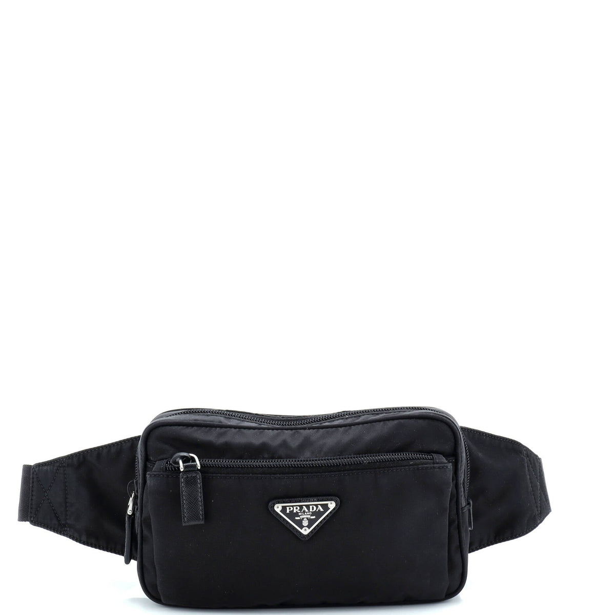 Prada PRADA Front Pocket Belt Bag Re-Nylon with Saffiano Leather
