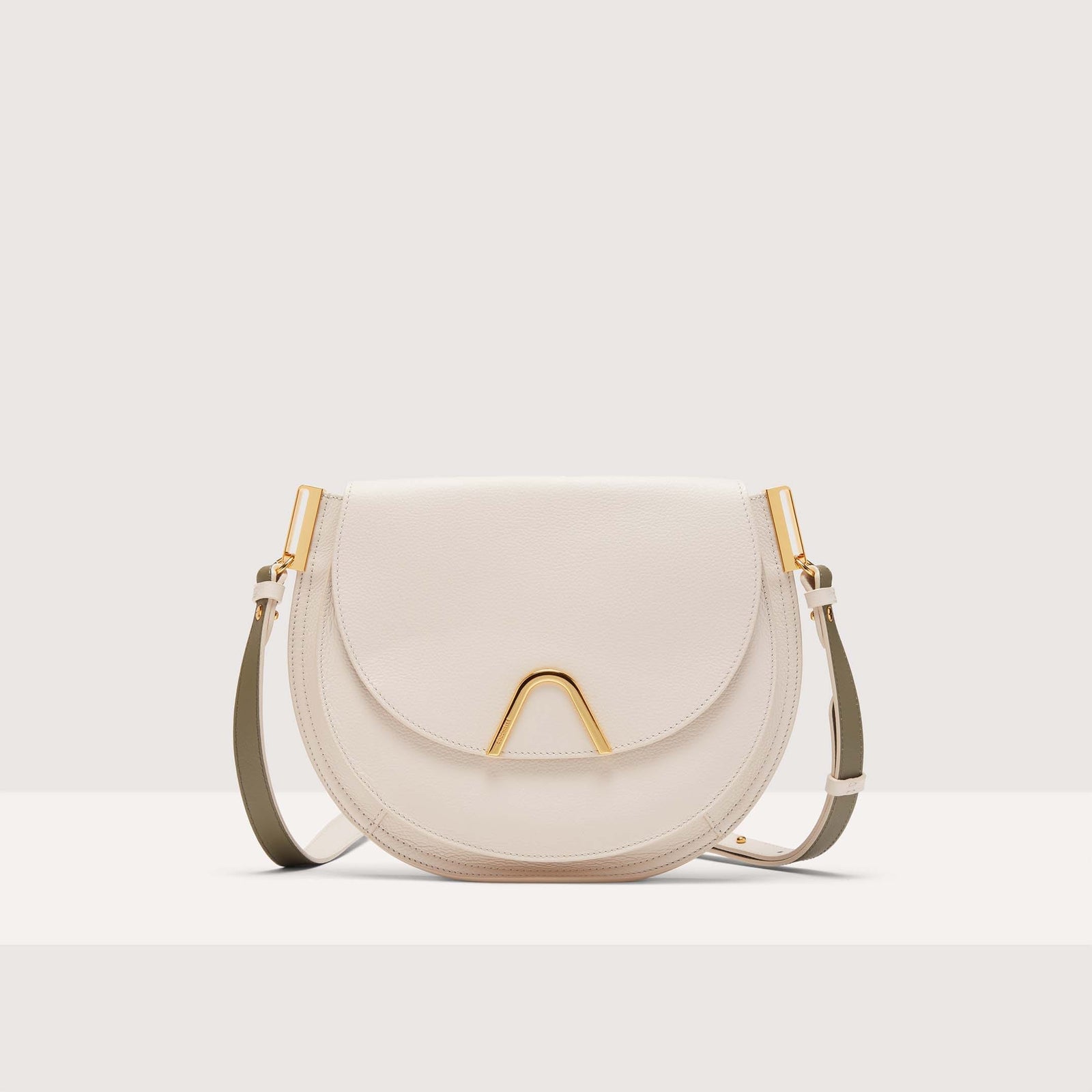 Coccinelle Grained Leather Crossbody Bag Sunup Medium