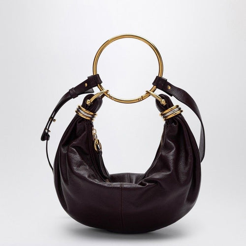 Women's Small Bracelet Hobo Bag in Burgundy | CHC24AS611N72