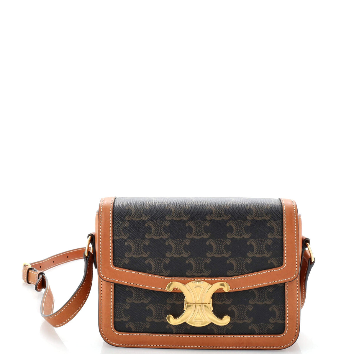 Celine CELINE Triomphe Shoulder Bag Triomphe Coated Canvas Teen