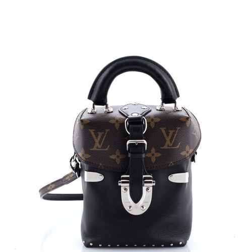 Camera Box Handbag Studded Monogram Canvas and Leather