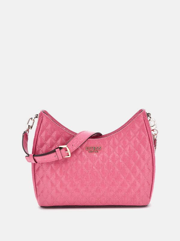 Guess Yarmilla All-Over Logo Shoulder Bag