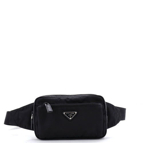 PRADA Front Pocket Belt Bag Re-Nylon with Saffiano Leather
