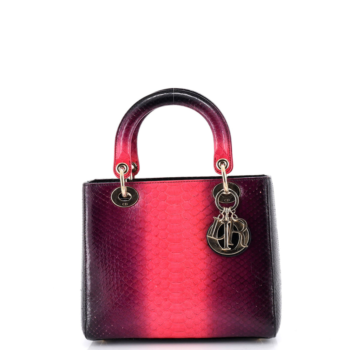 Christian Dior Lady Dior Bag Python Medium