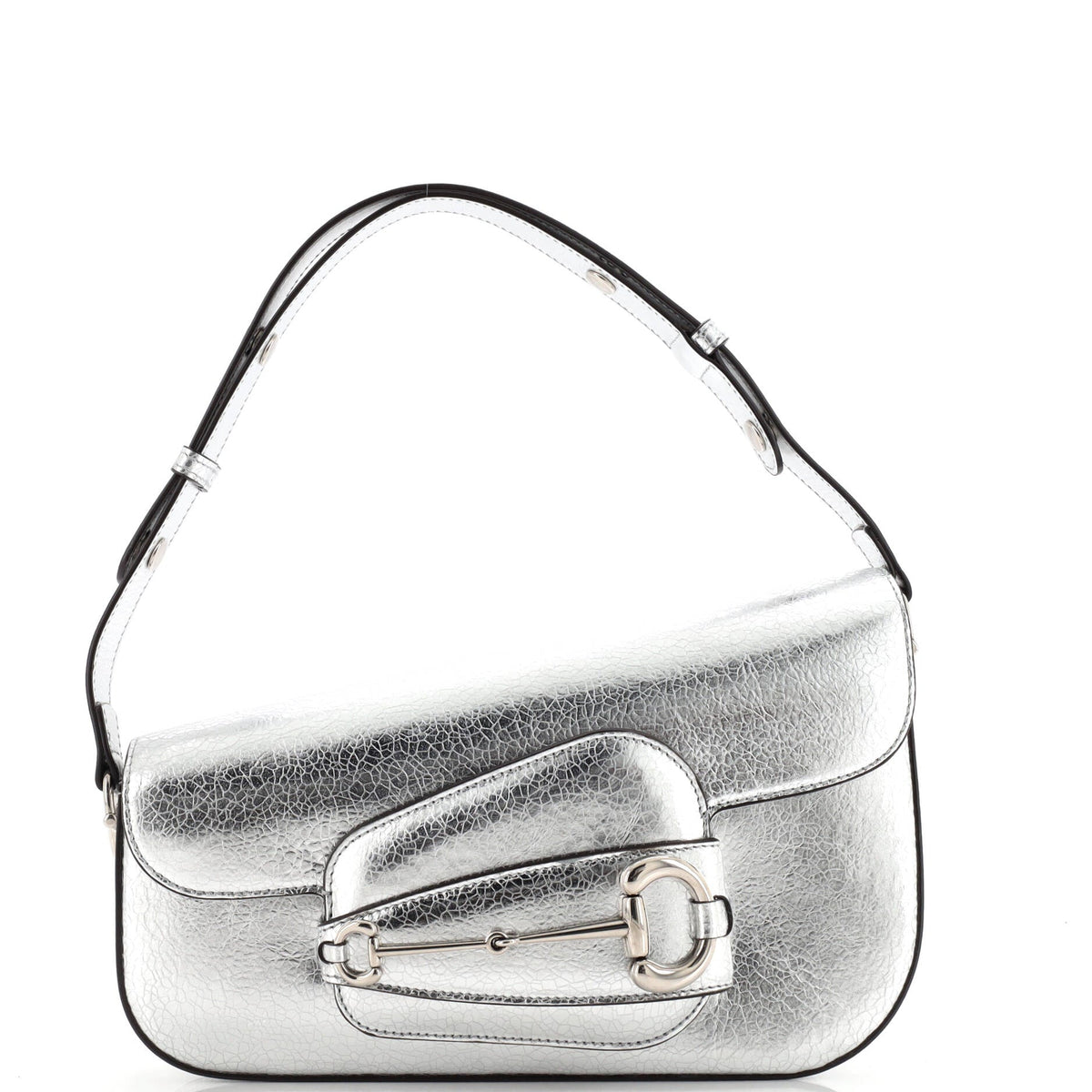 Gucci GUCCI Horsebit 1955 Asymmetric Shoulder Bag Leather Small