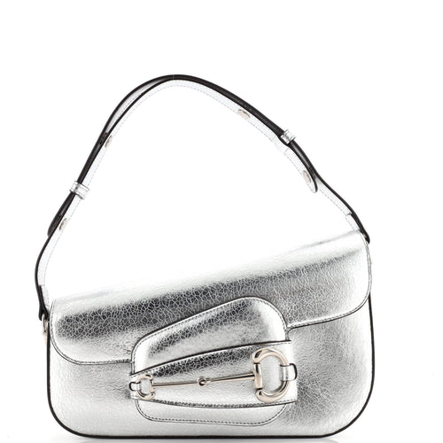 GUCCI Horsebit 1955 Asymmetric Shoulder Bag Leather Small