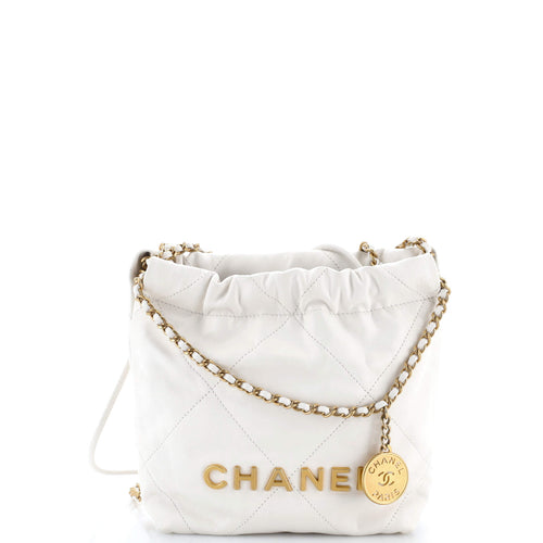 CHANEL 22 Chain Hobo Quilted Shaded Calfskin Mini