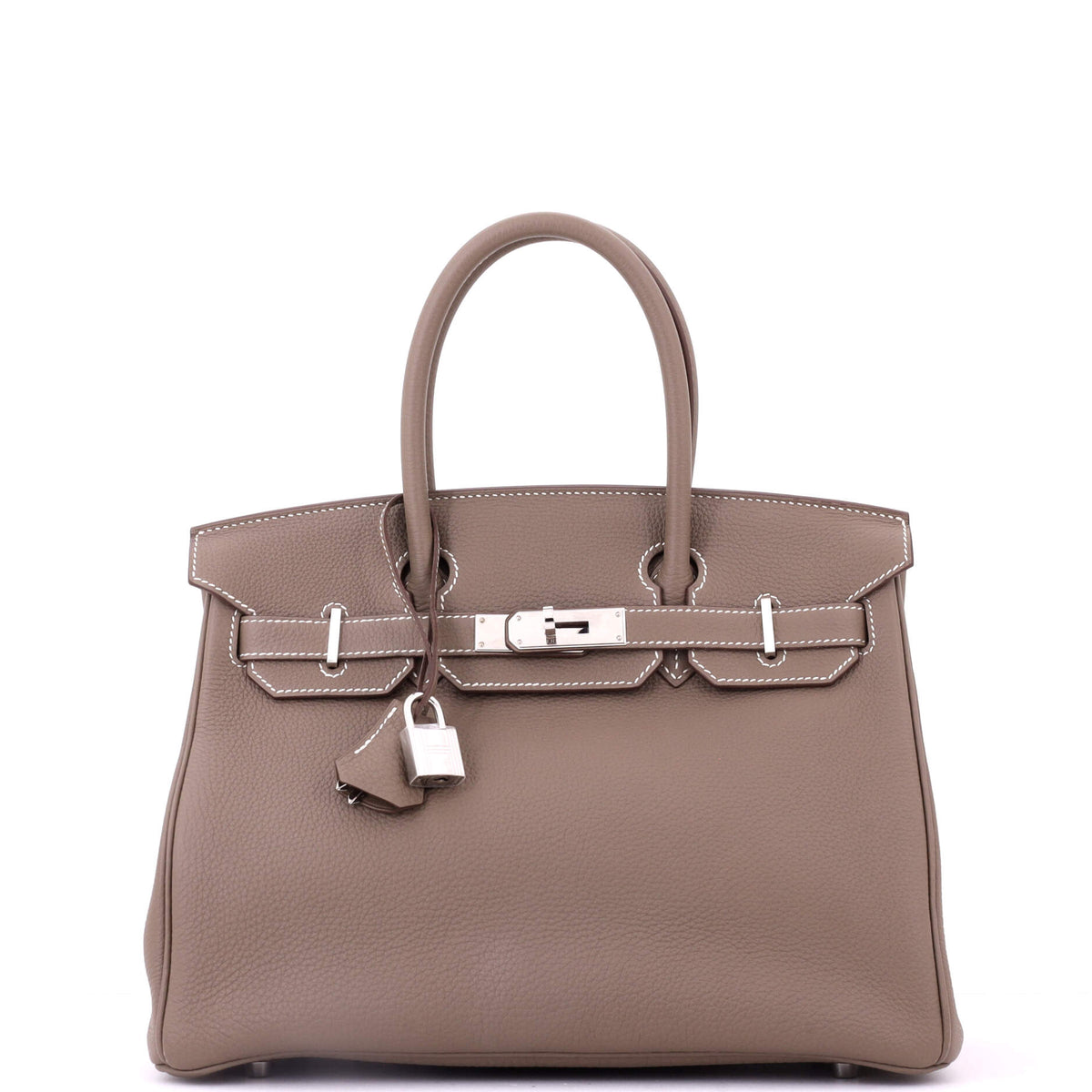 Herm?s Birkin Handbag Grey Togo with Palladium Hardware 30