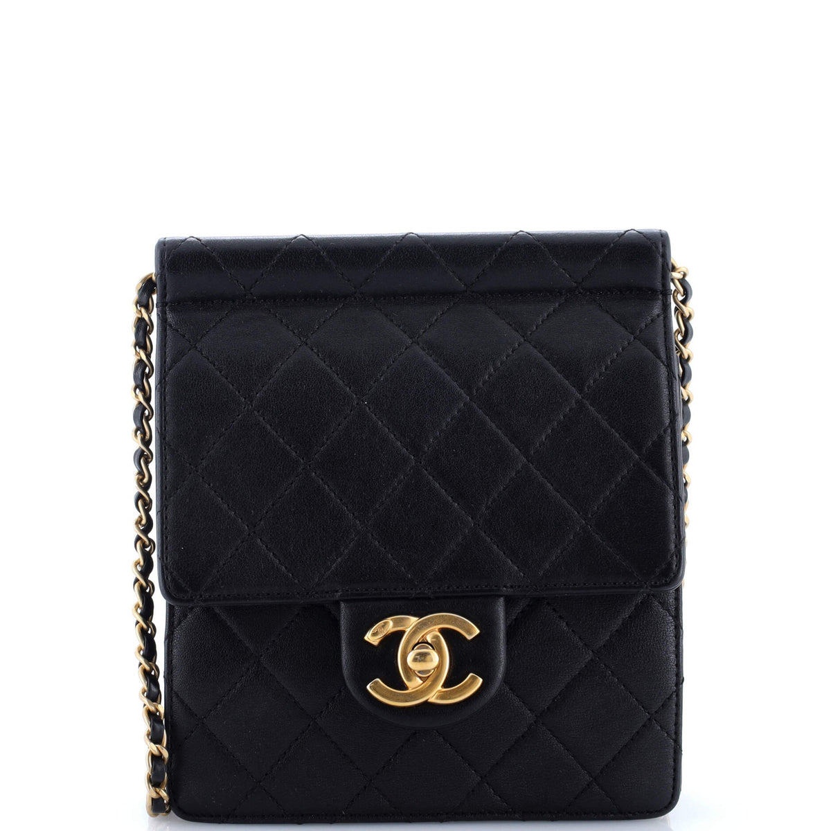 Chanel CHANEL Pearl Chain Flap Bag Quilted Lambskin Small