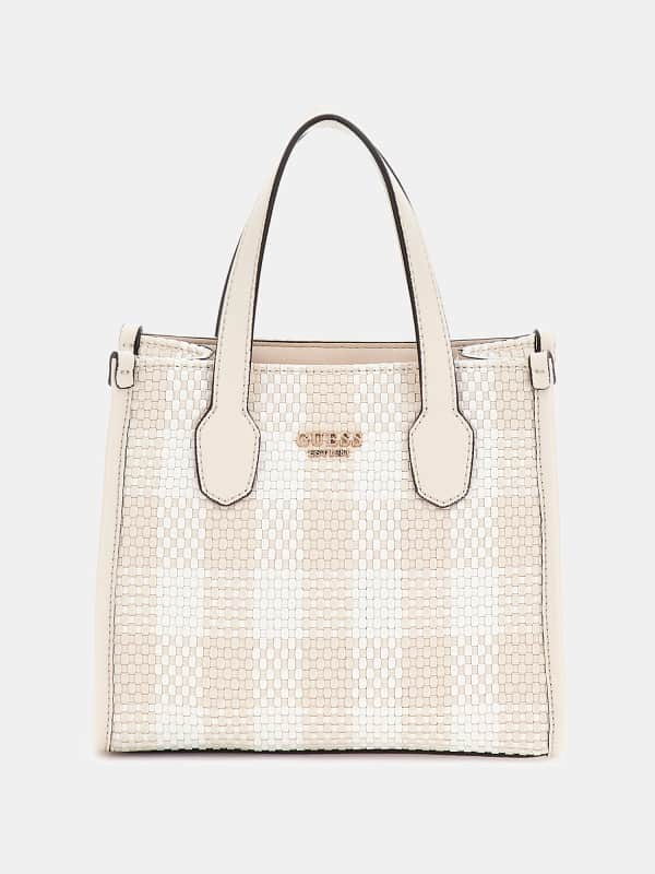 Guess Silvana Vichy-Print Mini Handbag