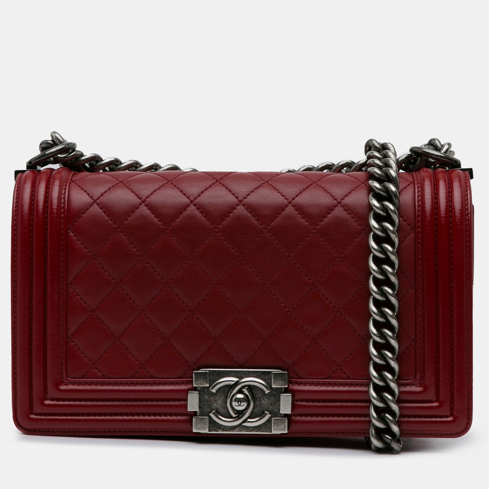 Chanel Mittelgroße Lammfell-Boy-Flap