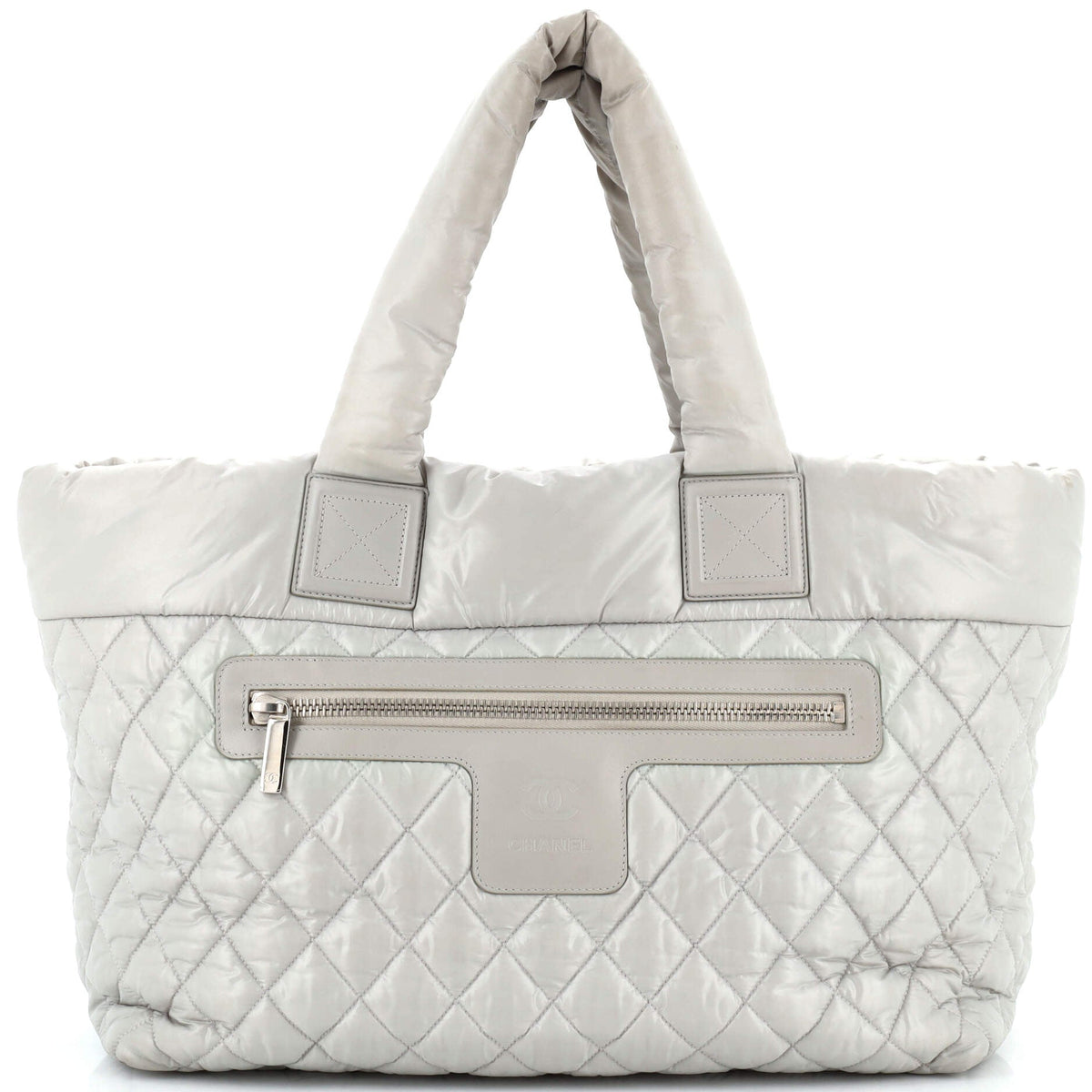 Chanel CHANEL Coco Cocoon Zipped Tote Quilted Nylon Large