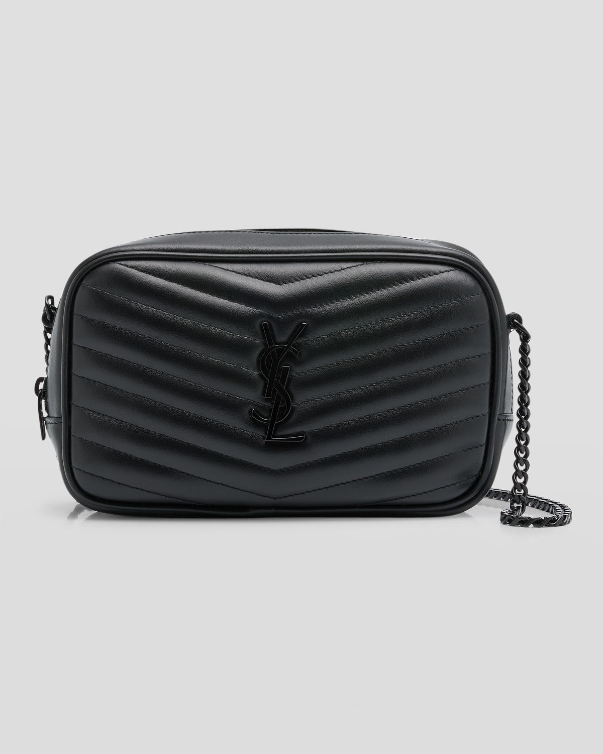 Saint Laurent Lou Mini YSL Camera Bag in Smooth Quilted Leather