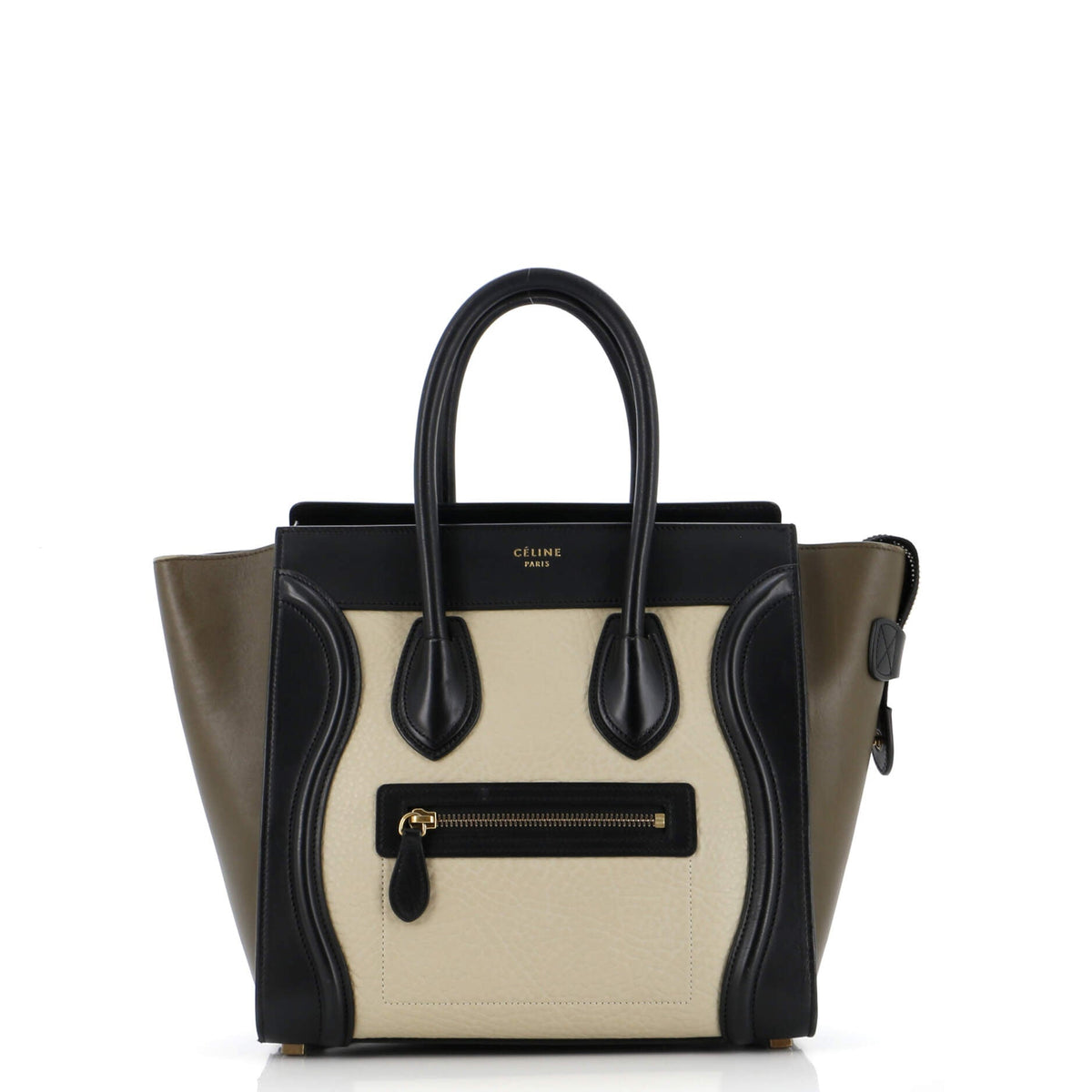Celine CELINE Tricolor Luggage Bag Leather Micro