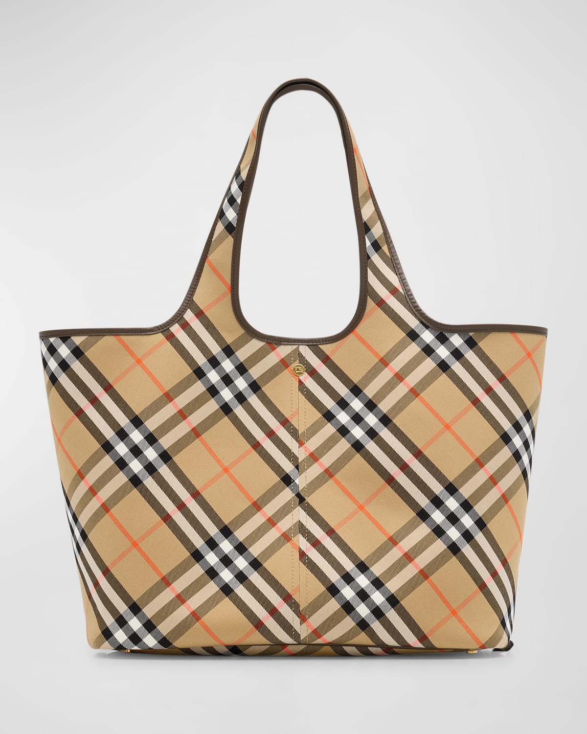 Burberry Medium East-West Check Tote Bag