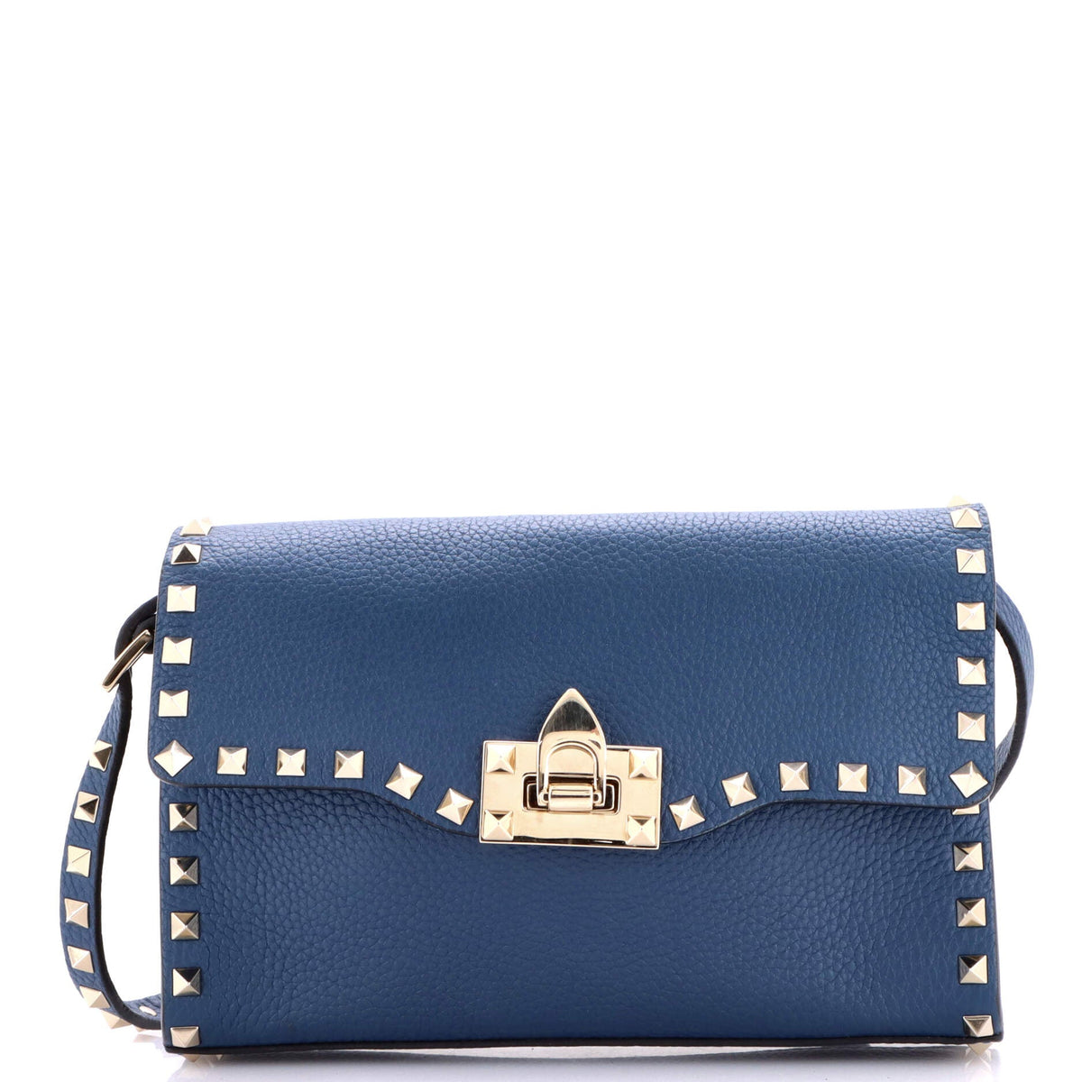 Valentino VALENTINO GARAVANI Rockstud Flip Lock Flap Bag Leather Small