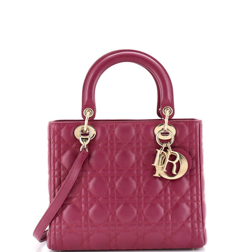Lady Dior Bag Cannage Quilt Lambskin Medium