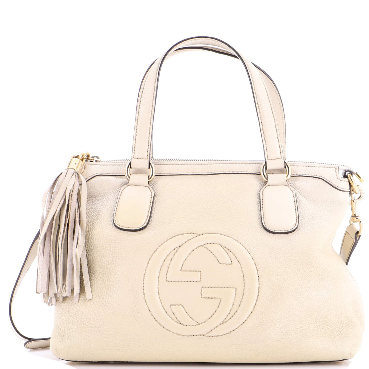 Gucci GUCCI Soho Convertible Soft Top Handle Bag Leather
