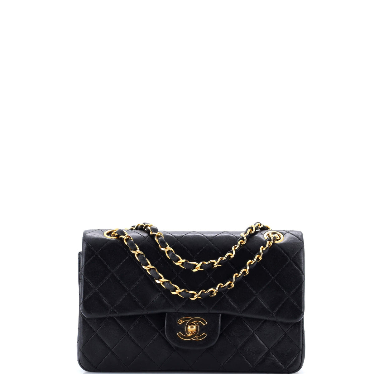 Chanel CHANEL Vintage Classic Double Flap Bag Quilted Lambskin Small