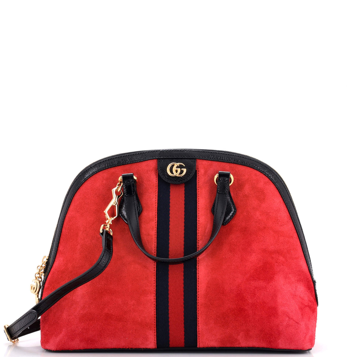 Gucci GUCCI Ophidia Dome Top Handle Bag Suede Medium