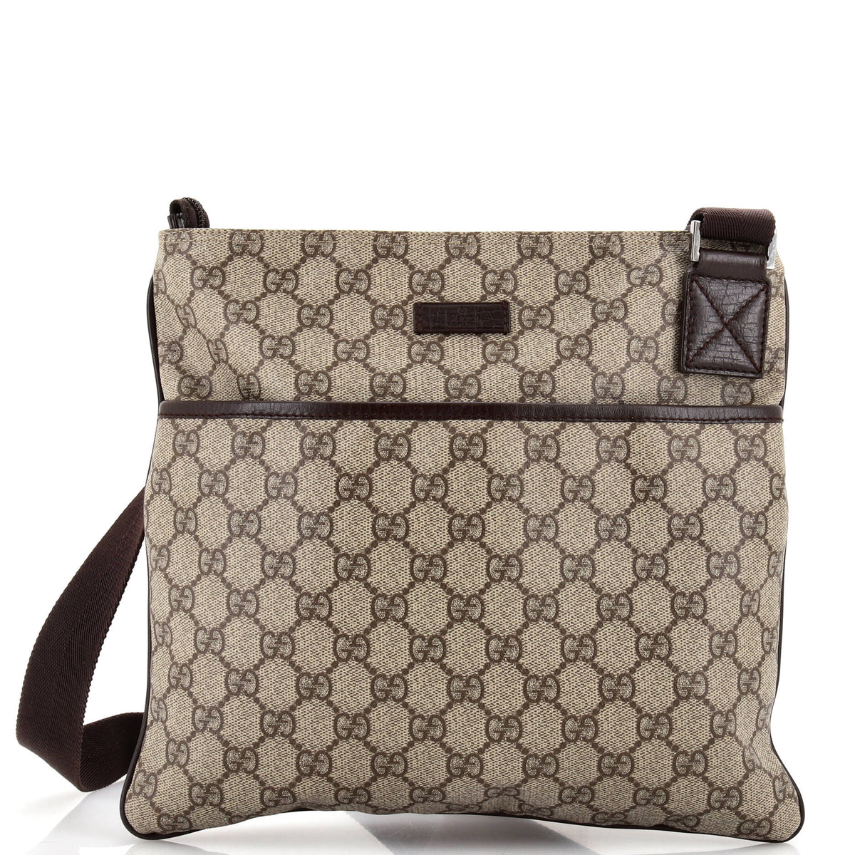 Gucci GUCCI Flat Messenger Bag GG Coated Canvas Medium