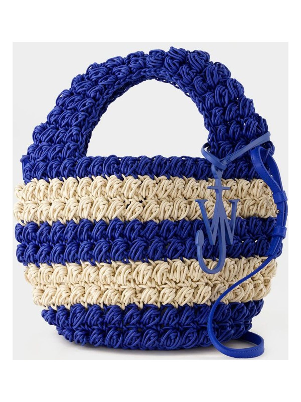 Jw Anderson Women's Popcorn Basket Tote Bag in Blue | HB0588 Color FA0305