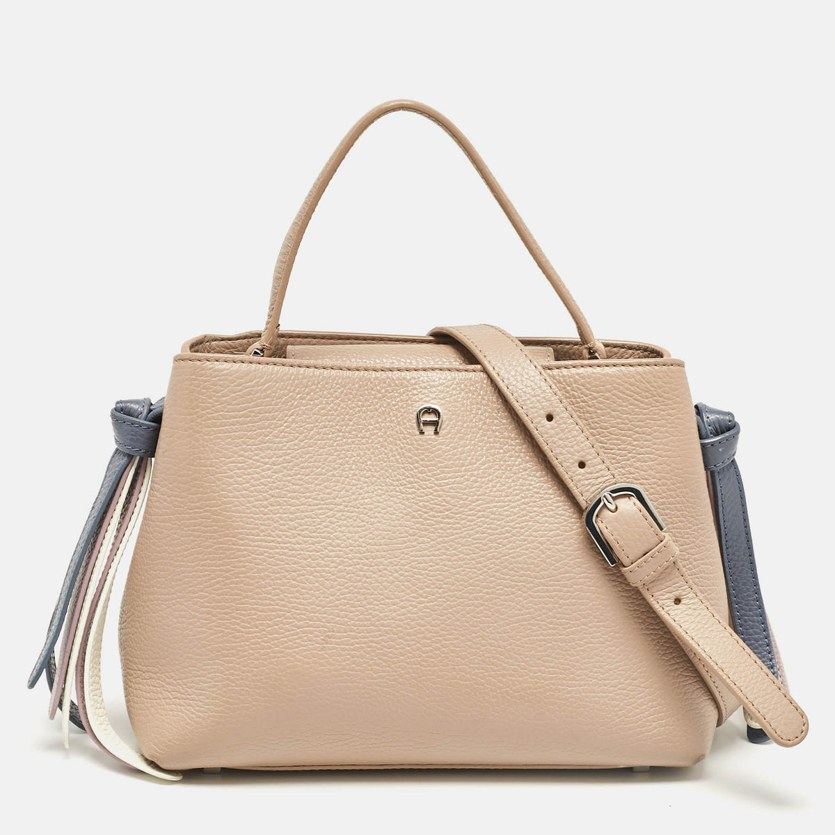 Aigner Beige Leather Top Handle Bag