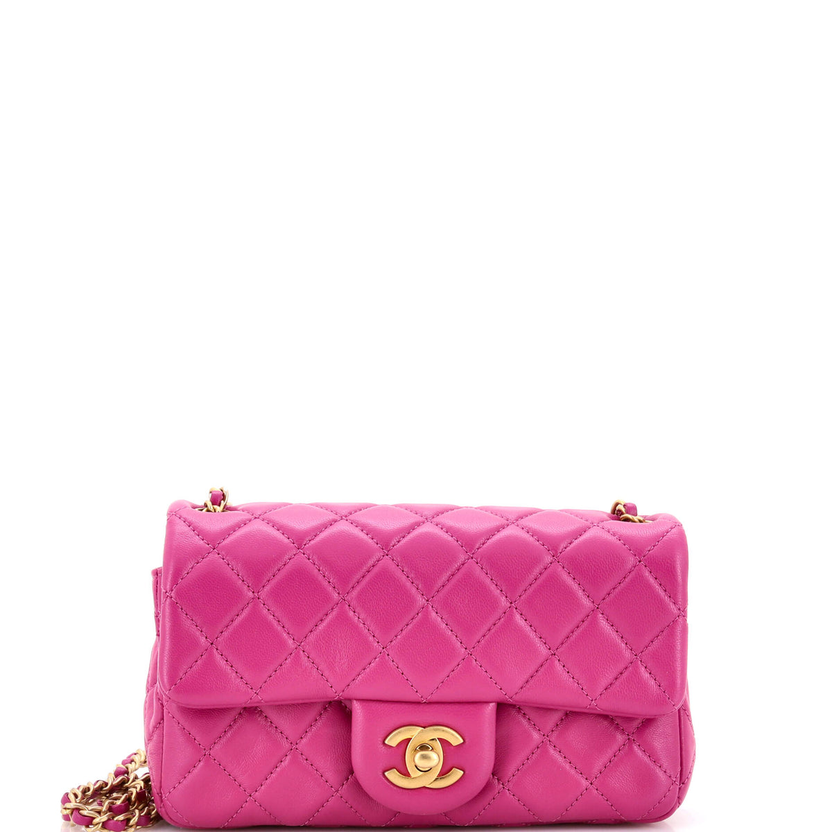 Chanel CHANEL Pearl Crush Flap Bag Quilted Lambskin Mini