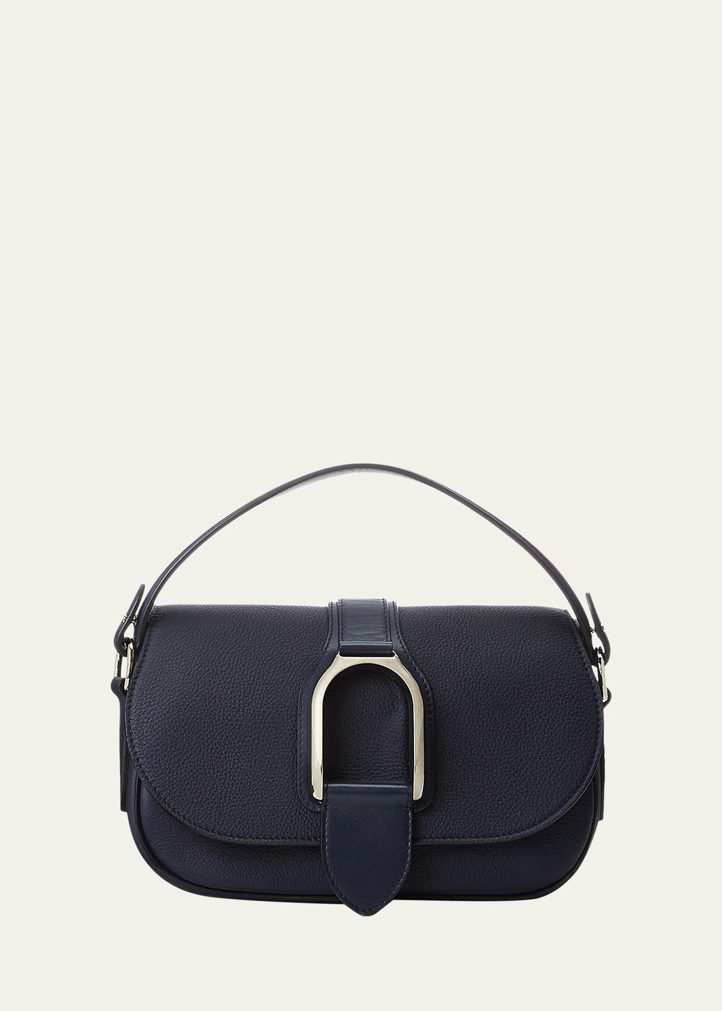 Ralph Lauren Welington Flap Leather Shoulder Bag