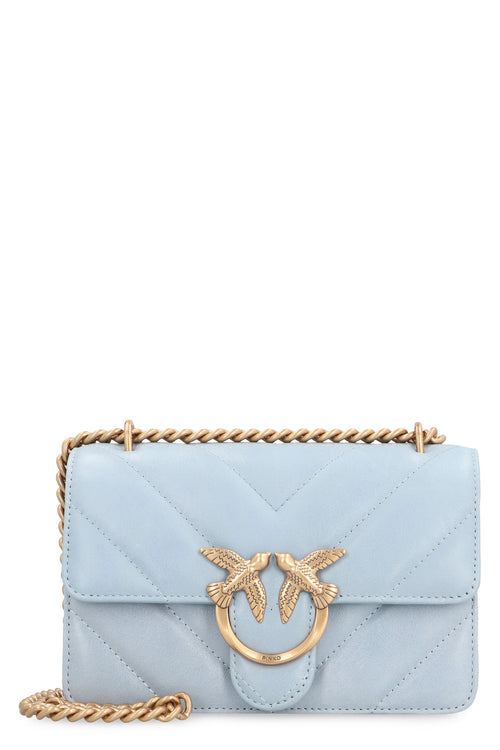 Women's Love Bag Leather Mini Crossbody Bag in Light Blue | 100074A1UR Color E57Q