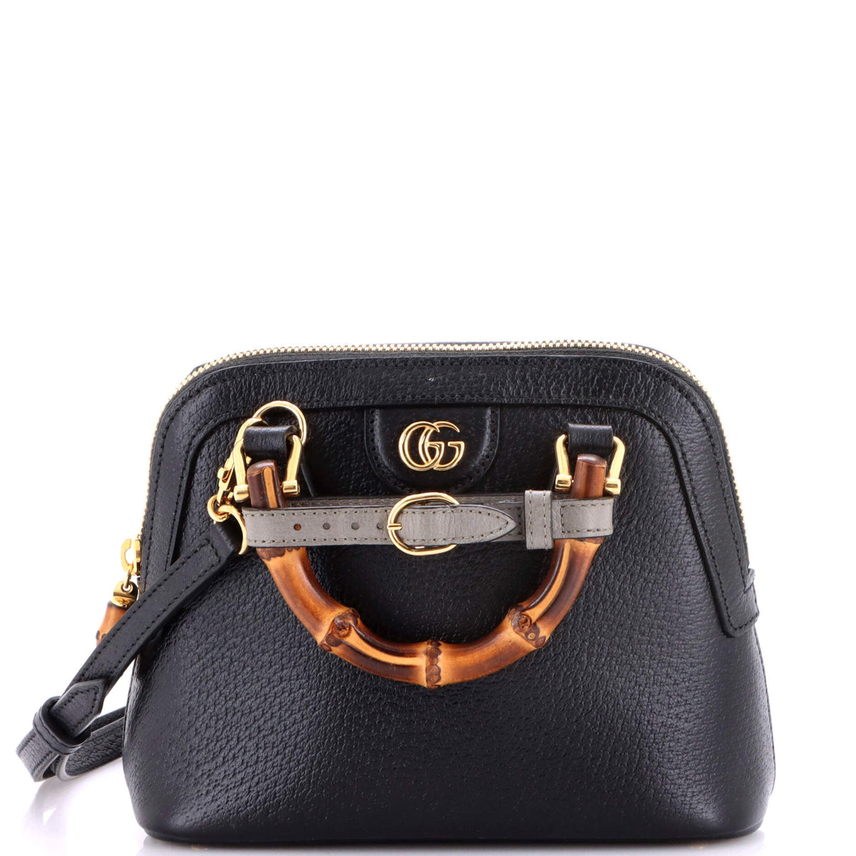 Gucci GUCCI Diana NM Bamboo Dome Top Handle Bag Leather Mini