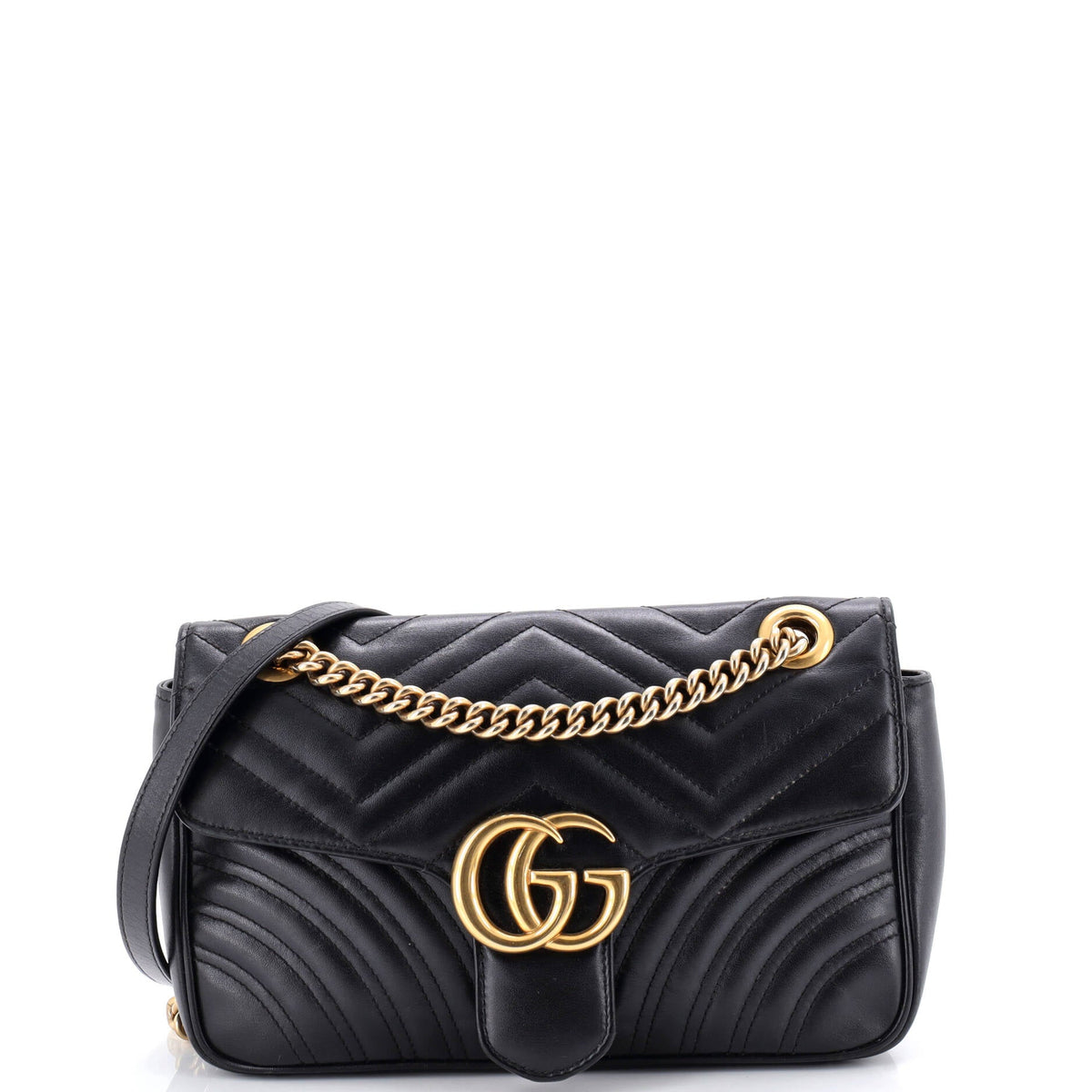 Gucci GUCCI GG Marmont Flap Bag Matelasse Leather Medium