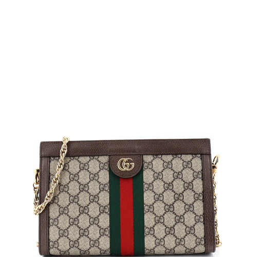 GUCCI Ophidia Chain Shoulder Bag GG Coated Canvas Small