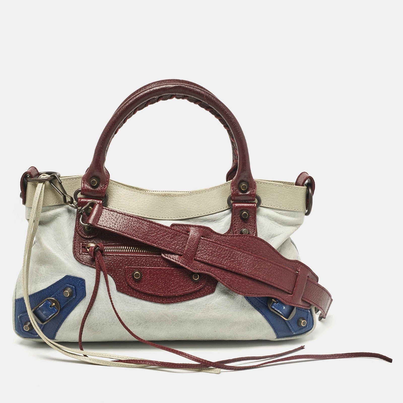 Balenciaga Mehrfarbige klassische First RH-Tasche aus Leder