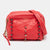 Coral Red Leather Sugar Studded Shoulder Bag