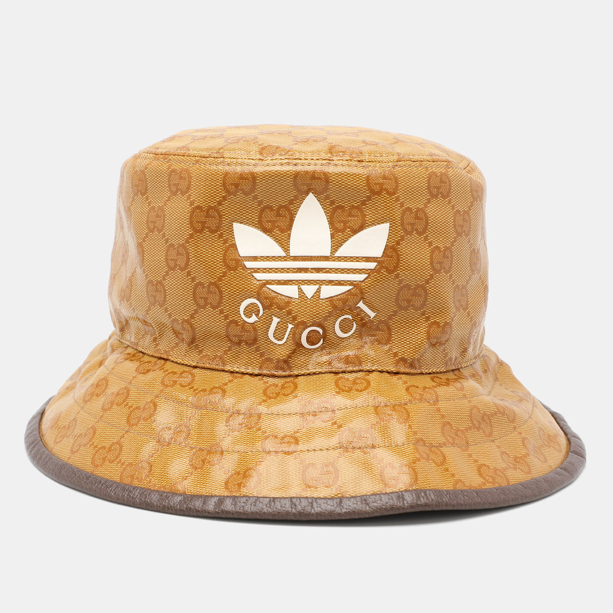 Gucci x Adidas Beige/Brown GG Crystal Canvas Bucket Hat