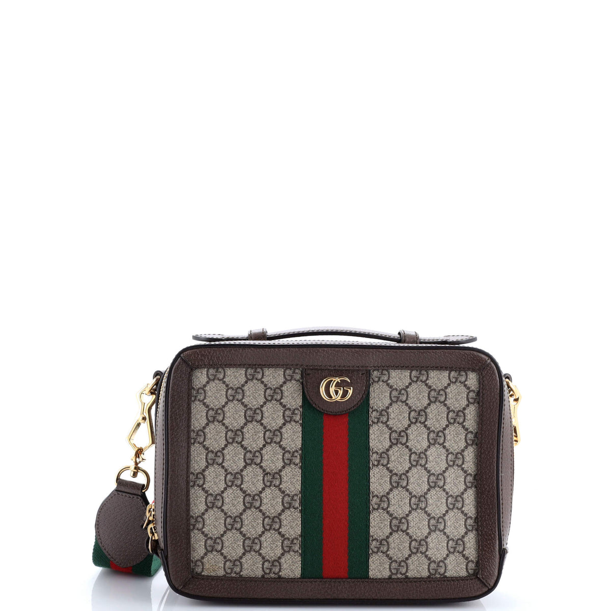 Gucci GUCCI Ophidia Zip Around Camera Bag GG Coated Canvas Small